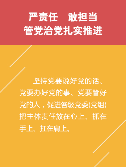 严责任敢担当管党治党扎实推进