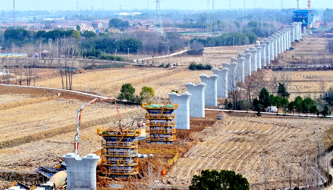 合武高铁建设如火如荼