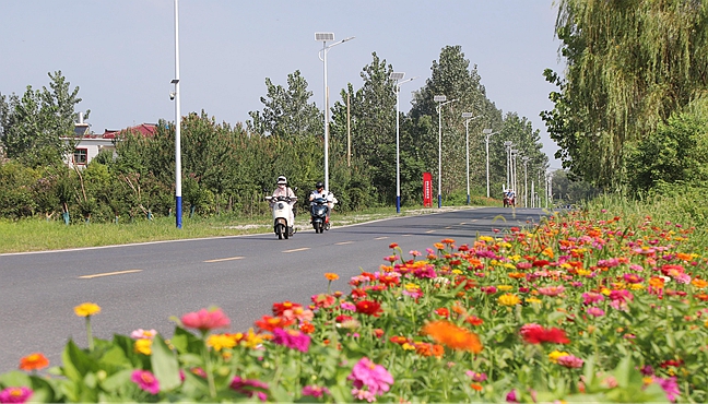 一路繁花入村来